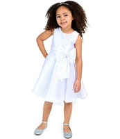 Rare Editions Little Girls Sleeveless Pleated Mikado Fit-And-Flare Dress