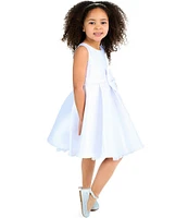 Rare Editions Little Girls Sleeveless Pleated Mikado Fit-And-Flare Dress