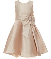 Rare Editions Little Girls Sleeveless Pleated Mikado Fit-And-Flare Dress