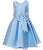 Rare Editions Little Girls Sleeveless Pleated Mikado Fit-And-Flare Dress