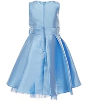 Rare Editions Little Girls Sleeveless Pleated Mikado Fit-And-Flare Dress