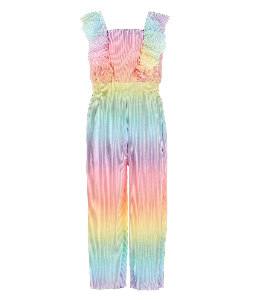 Girls Like Us Little Girls 2T-6X Sleeveless Rainbow-Pattern Jumpsuit