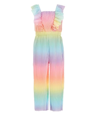 Girls Like Us Little Girls 2T-6X Sleeveless Rainbow-Pattern Jumpsuit