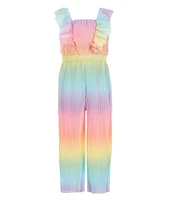 Girls Like Us Little Girls 2T-6X Sleeveless Rainbow-Pattern Jumpsuit