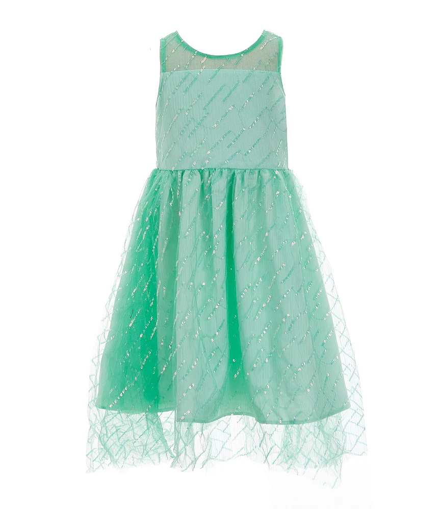 Rare Editions Little Girls 2T-6X Sleeveless Sequin-Embellished Fit & Flare Dress