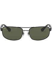 Ray-Ban Men's 0RB3445 61mm Rectangle Polarized Sunglasses