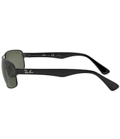 Ray-Ban Men's 0RB3445 61mm Rectangle Polarized Sunglasses