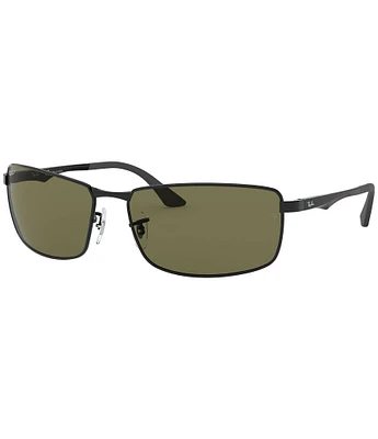 Ray-Ban Men's Polarized Metal Rectangle Sunglasses