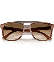 Ray-Ban Men's RB2213 58mm Brown Havana Square Sunglasses