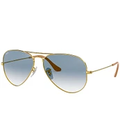 Ray-Ban Unisex 0RB3025 55mm Gold Frame Aviator Sunglasses