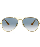 Ray-Ban Unisex 0RB3025 55mm Gold Frame Aviator Sunglasses