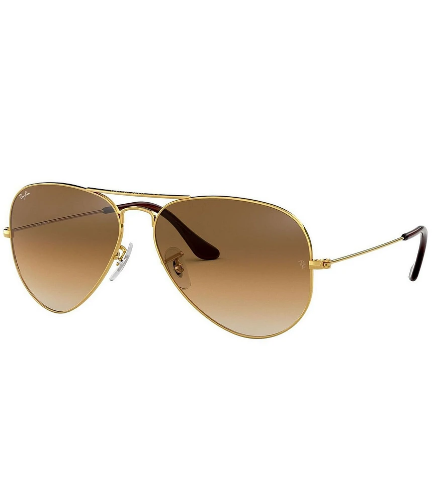 Ray-Ban Unisex 0RB3025 55mm Gold Frame Aviator Sunglasses