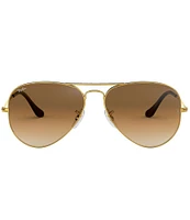 Ray-Ban Unisex 0RB3025 55mm Gold Frame Aviator Sunglasses