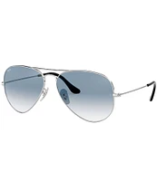 Ray-Ban Unisex 0RB3025 55mm Silver Frame Aviator Sunglasses