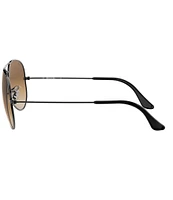 Ray-Ban Unisex 0RB3025 58mm Black Frame Aviator Sunglasses