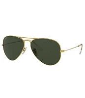 Ray-Ban Unisex 0RB3025 58mm Gold Frame Aviator Sunglasses