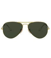 Ray-Ban Unisex 0RB3025 58mm Gold Frame Aviator Sunglasses