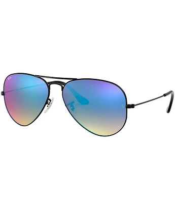 Ray-Ban Unisex 0RB3025 58mm Mirrored Aviator Sunglasses