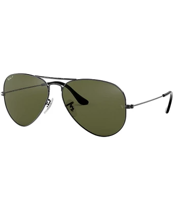 Ray-Ban Unisex 0RB3025 62mm Polarized Aviator Sunglasses