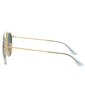 Ray-Ban Unisex 0RB3647N 51mm Gold Frame Round Sunglasses