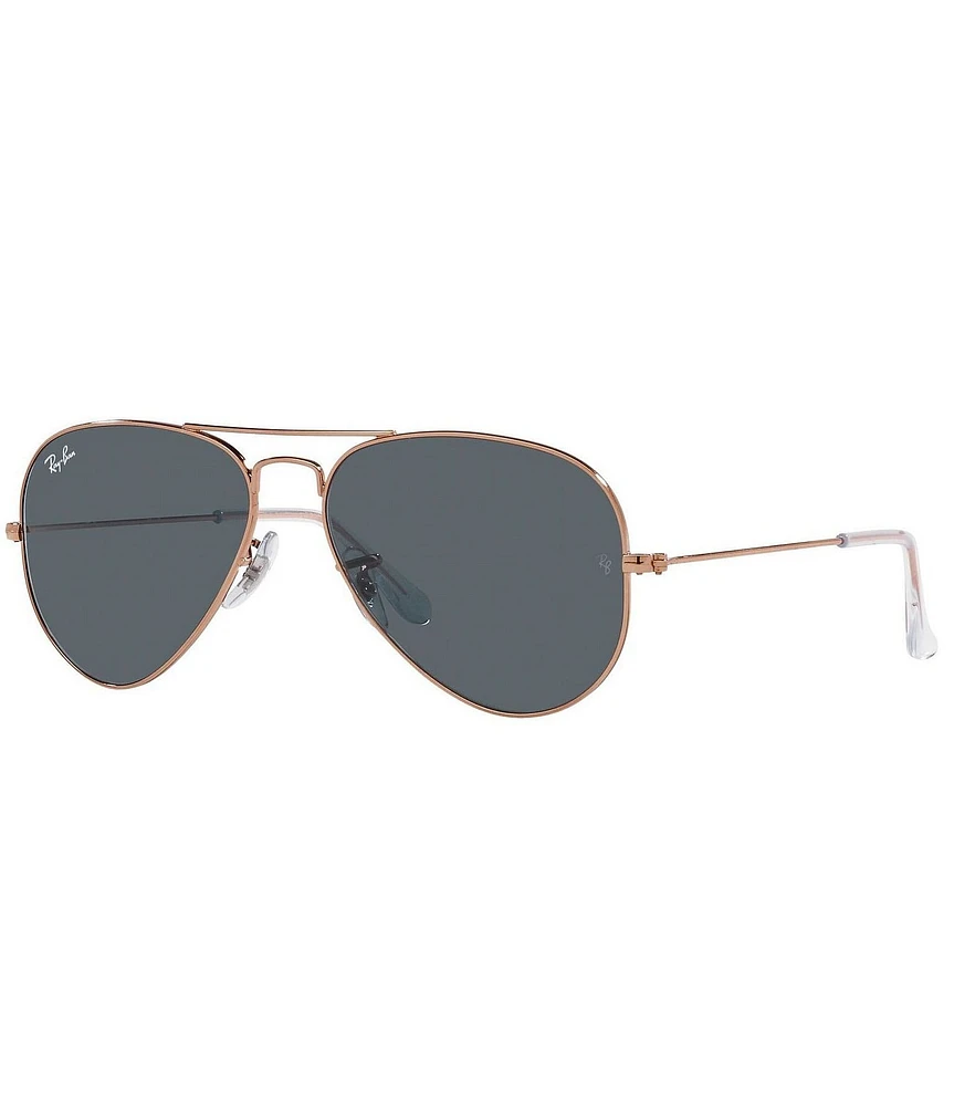 Ray-Ban Unisex RB3025 62mm Rose Gold Frame Aviator Sunglasses