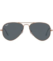 Ray-Ban Unisex RB3025 62mm Rose Gold Frame Aviator Sunglasses