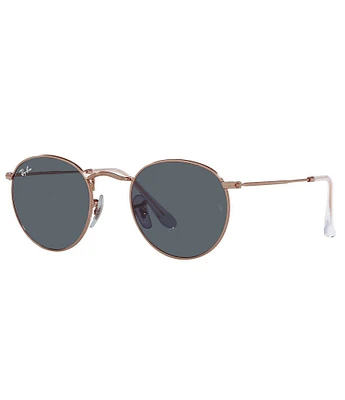 Ray-Ban Unisex RB3447 53mm Rose Gold Frame Round Sunglasses