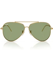 Ray-Ban Unisex RBR0101S Reverse 62mm Aviator Sunglasses