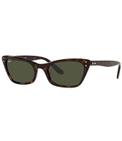 Ray-Ban Women's Lady Burbank 52mm Cat Eye Havana Sunglasses