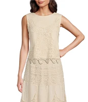 Reba Crochet Scoop Neck Coordinating Sleeveless Top