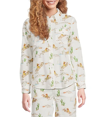 Reba Louise Cowboy Button Front Long Sleeve Coordinating Shirt