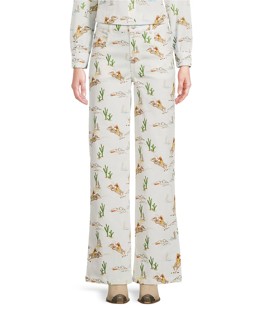 Reba Louise Cowboy Wide Leg Coordinating Jeans