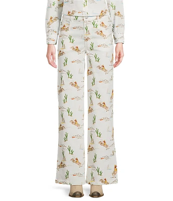 Reba Louise Cowboy Wide Leg Coordinating Jeans
