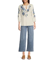 Reba Mcalester Wide-Leg Cropped Jeans