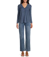 Reba Relaxed Straight Leg Distressed Denim Jeans