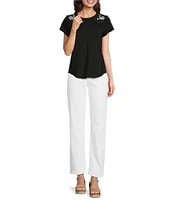 Reba Relaxed Straight Leg Distressed Denim Jeans
