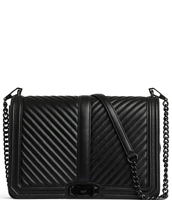 REBECCA MINKOFF Chevron Quilted Jumbo Love Crossbody Bag