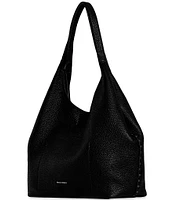 REBECCA MINKOFF Darren Signature Carryall Black Leather Shoulder Bag