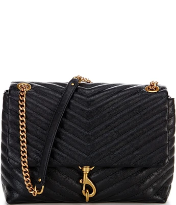 REBECCA MINKOFF Edie Chevron Quilted Leather Shoulder Bag