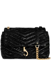 REBECCA MINKOFF Edie Shiny Leather Crossbody Bag