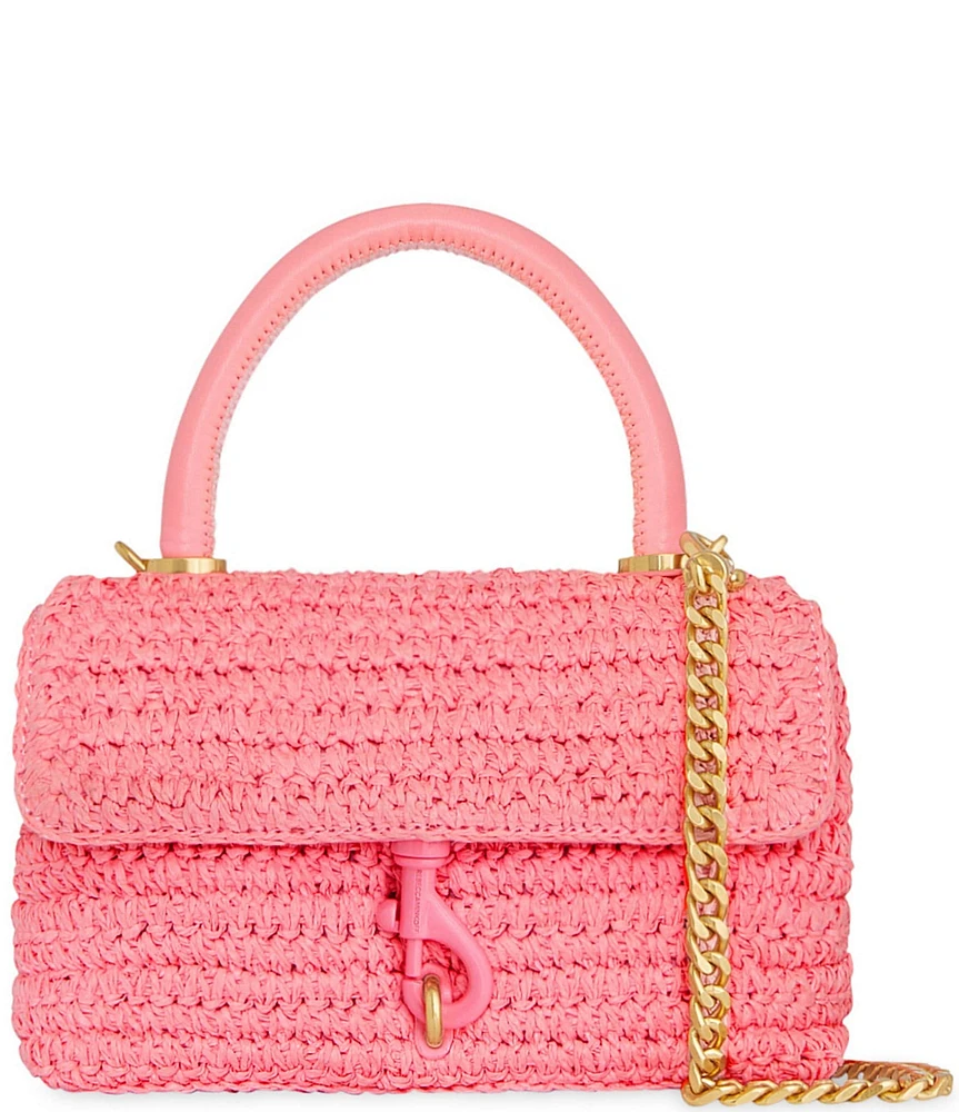 REBECCA MINKOFF Edie Straw Top Handle Crossbody Bag