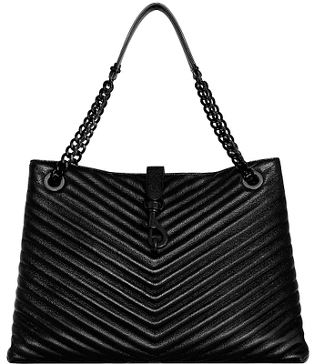 REBECCA MINKOFF Solid Black Edie Tote Bag