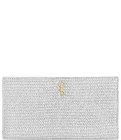 REBECCA MINKOFF Straw Metallic Soft Wallet On Chain Crossbody Bag