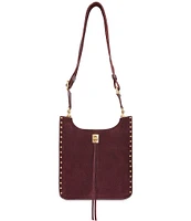 REBECCA MINKOFF Suede Darren Medium Feed Crossbody Bag