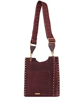 REBECCA MINKOFF Suede Darren Medium Feed Crossbody Bag