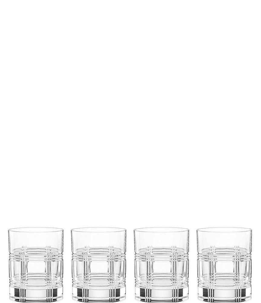 Reed & Barton Hudson Crystal Double Old Fashion Glasses, Set of 4