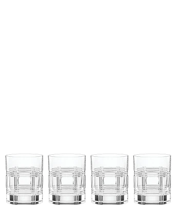 Reed & Barton Hudson Crystal Double Old Fashion Glasses, Set of 4