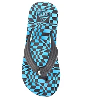 Reef Boys' Ahi Swell Checkers Flip-Flops (Youth)