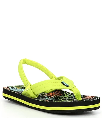 Reef Boys' Ahi Neon Palm Flip-Flops (Infant)