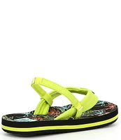 Reef Boys' Little Ahi Neon Palm Flip-Flops (Toddler)